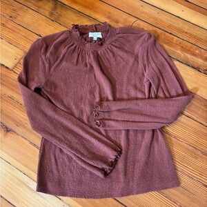 Madewell Dusty Rose Long Sleeve Top